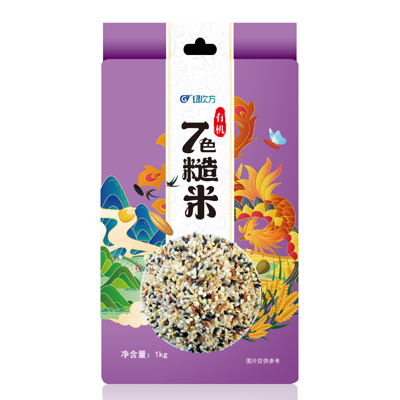 绿次方有机七色糙米1kg