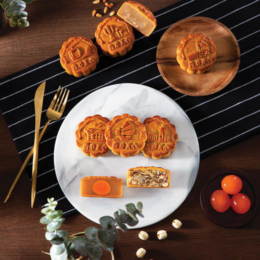 美心月饼东方之珠礼盒 港式传统五仁莲蓉豆沙低糖蛋黄【现货】 东方之珠礼盒 660g 6个装 商品图5