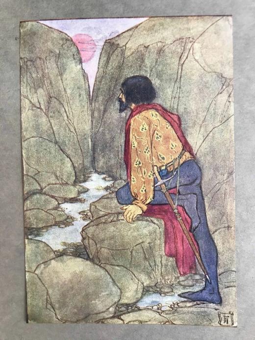 约20世纪早期 克里斯蒂娜·罗塞蒂诗集 弗洛伦斯·哈里森36幅彩色手工贴图34幅黑白插图 漆布精装16开 商品图10