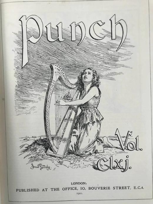1921年7-12月 英国讽刺漫画杂志《笨拙》（含多幅彩色） 漆布精装16开 商品图2