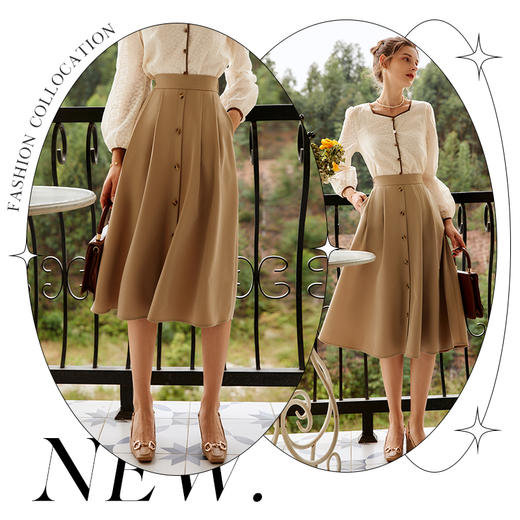 
OLrain法式方领雪纺衫女秋季高级感气质蕾丝衫泡泡袖显瘦减龄上衣 商品图1