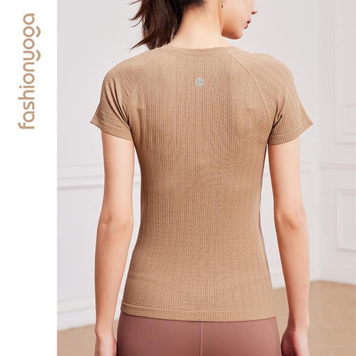 F13382Q弹绞花一体织运动短袖（不含胸垫） 商品图11