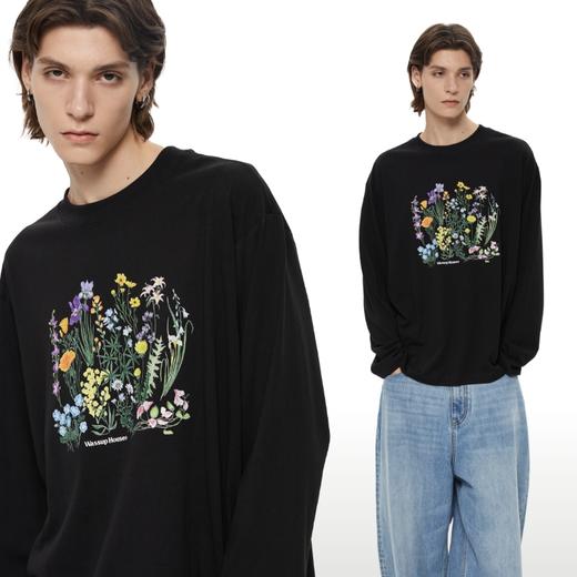 WassupHouse 花群云朵纱长袖T恤 商品图4