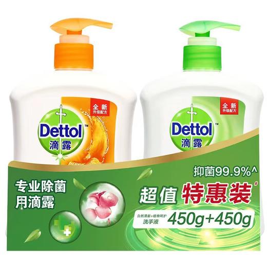 包邮 滴露洗手液批发450ml*2 健康抑菌滋润倍护植物呵护批发代发 商品图2