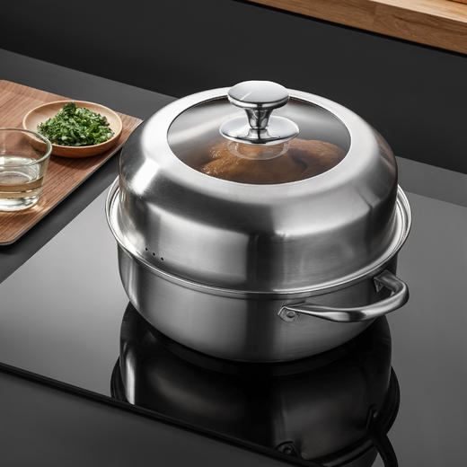 【康巴赫】臻味不锈钢蒸汤锅 KBH-T26Z 商品图2