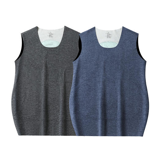 【新款DWP】大依优型大码男装背心山羊绒桑蚕丝无痕保暖内衣坎肩男士加肥加大肥佬胖子 商品图1