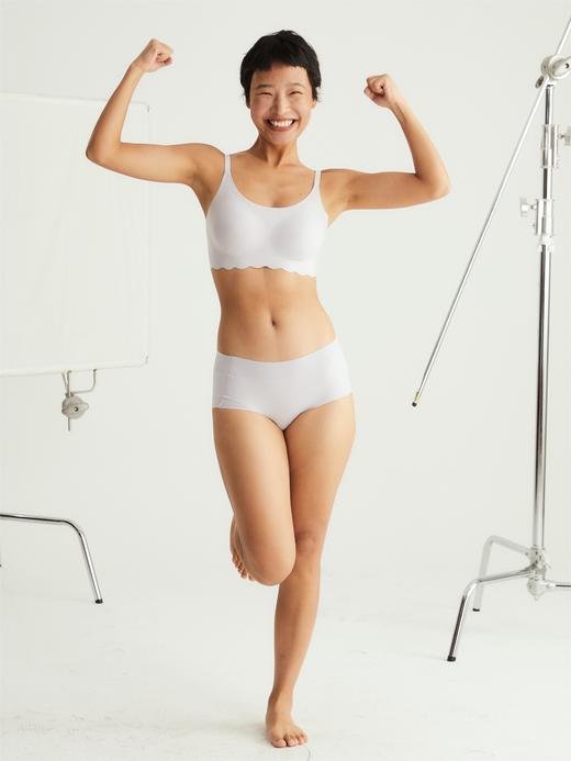 半醒粉底液无痕内裤（组合装） 防夹臀3A抗菌纯棉裆三角内裤 U0080 商品图3