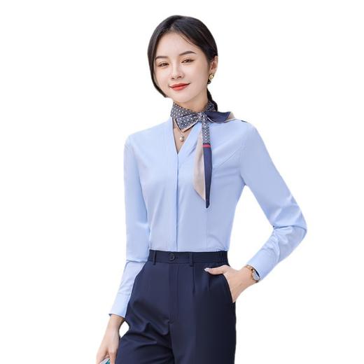 XZ-HY236新款中国移动工作服营业厅女长袖衬衫工装营业员短袖衬衣套装 商品图2