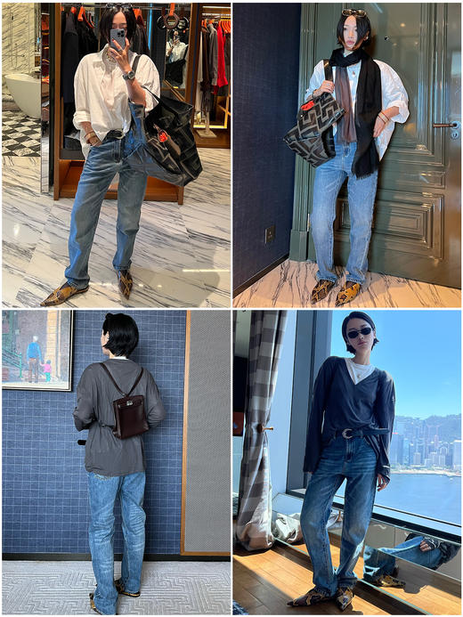 HIDEMI 多重水洗复古做旧感小脚牛仔裤 商品图1