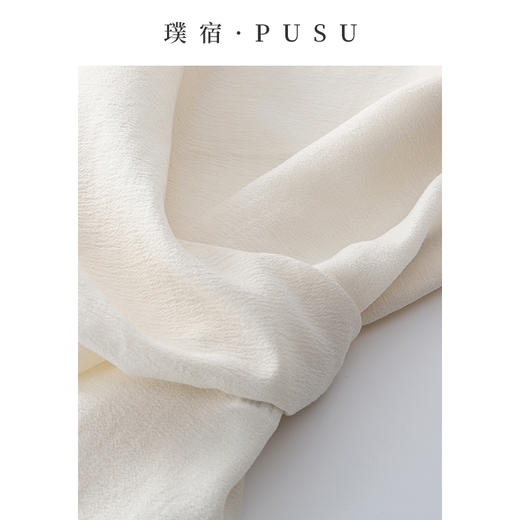 54543  璞宿PUSU蝉翼 双层醋酸皱围裹式上衣 商品图3