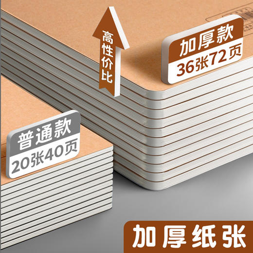 牛皮纸全套读书笔记笔记本牛皮纸科目数学英语笔记本一套作业语文 商品图2