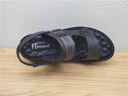 2023年夏季新品豪行13255611纯牛皮平底男士沙滩鞋凉拖鞋 商品图3