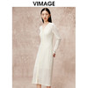 VIMAGE纬漫纪气质镂空修身显瘦钩花两件套连衣裙秋季新款V2207816 商品缩略图2