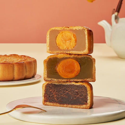 金九七星伴月礼盒900g五仁金腿蛋黄莲蓉多口味馅广东吴川中秋月饼礼盒 商品图1