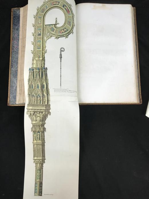 48*30cm套色版画巨册！1780年 英国古代雕塑与绘画版画集 百余幅版画插图（含2幅展开图）30余幅手工上彩 全真皮 商品图6