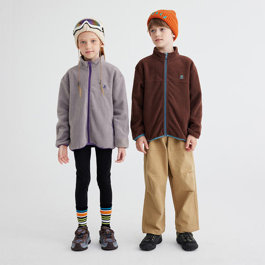 【5A防静电】儿童撞色百搭摇粒绒外套 PQWT2402 商品图1