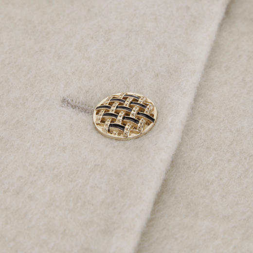 PH92124新款小香风精致白领短款显瘦双面呢羊毛大衣 商品图5