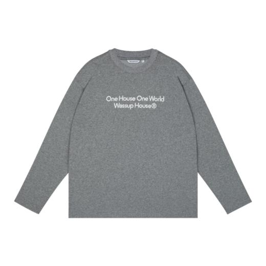 WassupHouse 做旧斑驳印花云朵纱长袖T恤 商品图4