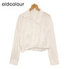 oldcolour纯色短款衬衫春季新款设计感百搭长袖上衣女P12013292 商品缩略图0