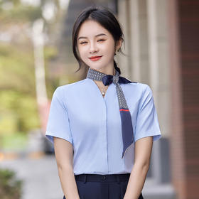 XZ-HY236新款中国移动工作服营业厅女长袖衬衫工装营业员短袖衬衣套装