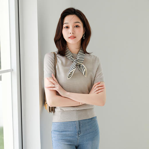 火桐hooton 纯色圆领羊毛短袖 YT2052 商品图7