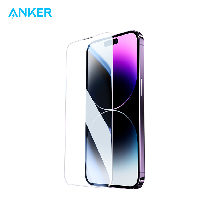 【热销】Anker安克适用于iphone苹果钢化膜14promax新款无尘仓保护膜13promax新款14/13手机膜听筒防尘贴膜神器防摔