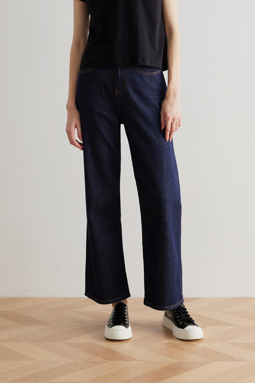 COCO ZONE “超薄原牛”100棉复古牛仔裤显瘦百搭气质直筒裤24C10117 商品图0