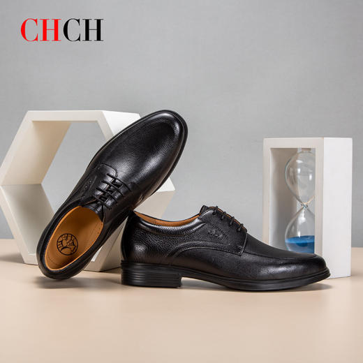 CHCH平衡鞋牛皮革系带正装商务男鞋CM1A6161 商品图2