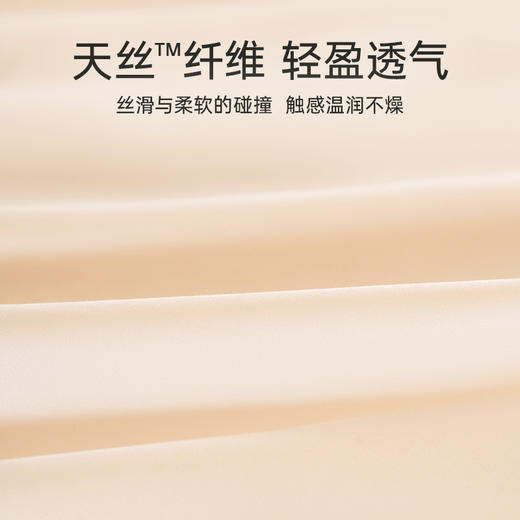 【洁丽雅】莱赛尔天丝纯色四件套 香槟色/浅杏粉/浅绿 商品图3