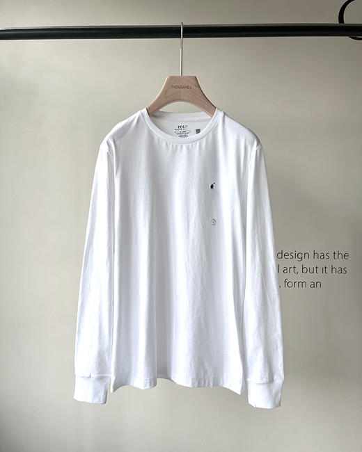 单品包邮现货 THS 8.10-无 RL家 马球经典小马刺绣长袖T恤 4色 QH440 商品图8