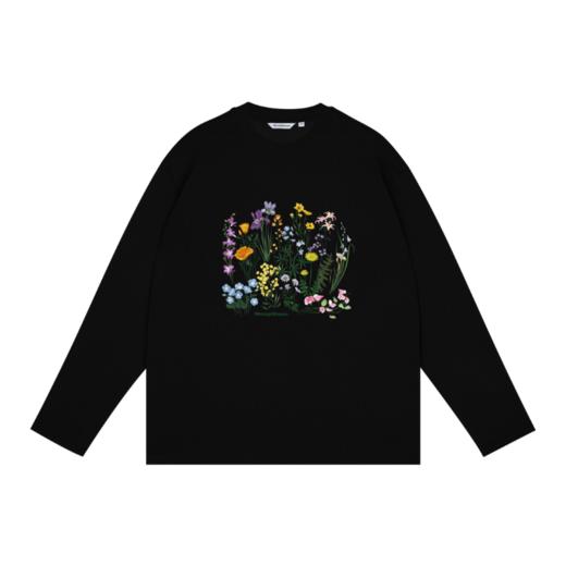 WassupHouse 花群云朵纱长袖T恤 商品图5