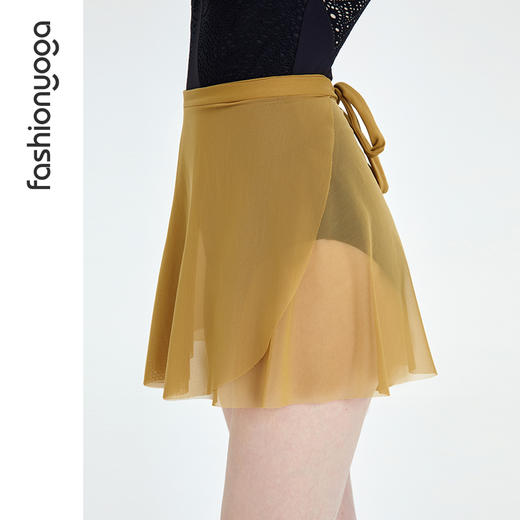 F11551凡圣瑜伽一片式绑带运动短裙透气防走光外搭遮臀修身瑜伽裙 商品图5