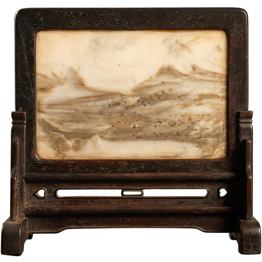 清 紫檀镶云石砚屏 商品图5