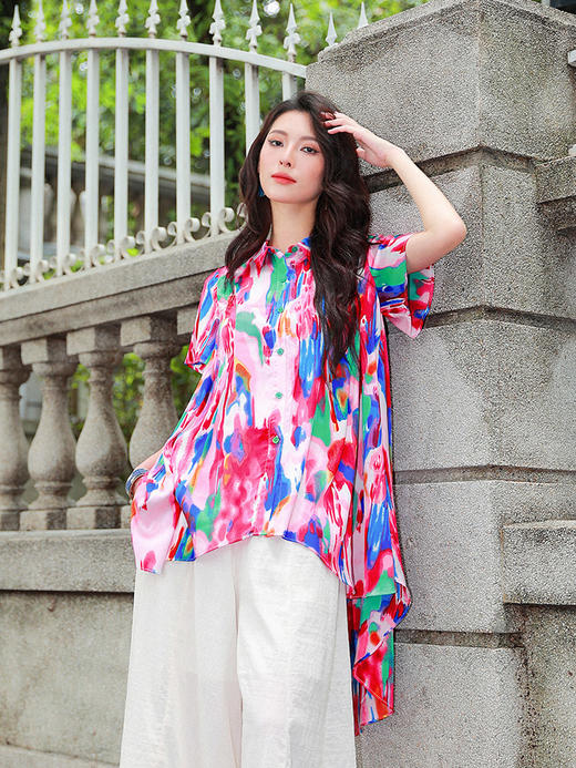 夏日焕新|浮光潋滟印花衬衫  | 现货加急发 商品图2