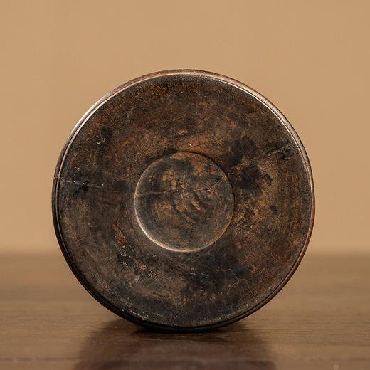 清 紫檀竹节工笔筒 商品图3