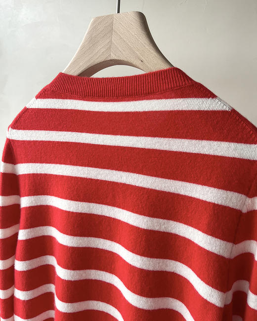 单品包邮现货 THS 8.10-无 RL家 马球小马标刺绣羊绒条纹开衫 2色 BM3151 商品图13