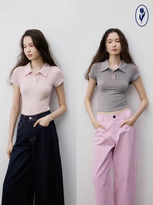 shyshystill/shy202404031/修身基础款cleanfit小上衣短袖 商品图0