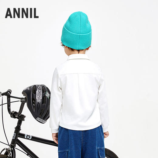 男童翻领针织上衣秋季新款安奈儿童装实体店同款XB431693 商品图2