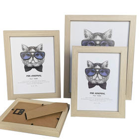 木质感相框 极简相框摆台摆件框架挂墙照片做成相框墙欧式影楼像框6寸7寸8寸10寸A4 1个