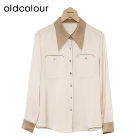 oldcolour通勤衬衫2023春新款款宽松显瘦百搭长袖上衣女P11013140
