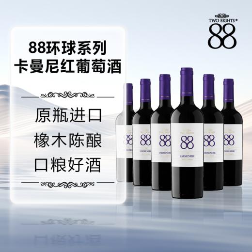 【整箱购】首彩 88环球系列 卡曼尼红葡萄酒 750ml*6 商品图1
