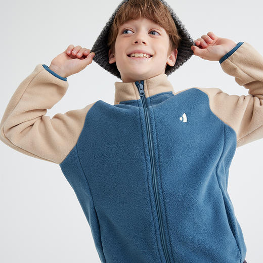 【蛋糕绒】儿童拼色刺绣摇粒绒外套 PQWT2403 商品图2