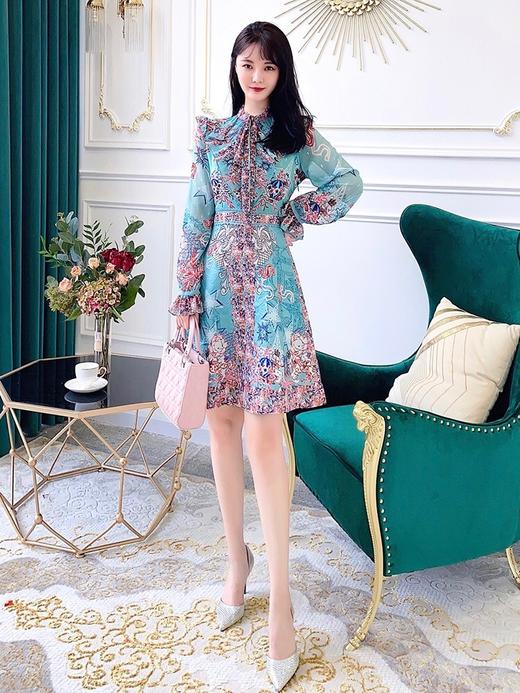 3S5672-翡翠色连衣裙--《洛可可系列之二》秋季款 商品图1