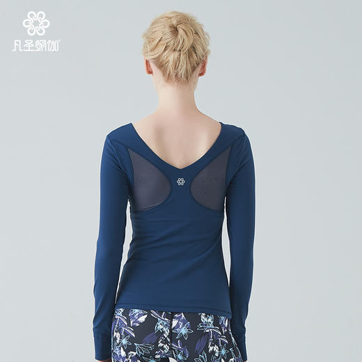 F06370凡圣瑜伽塑型美体瑜珈服长袖T恤 商品图12