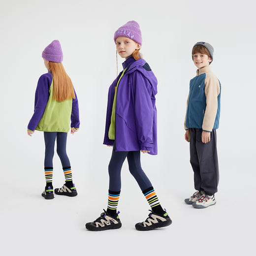 【蛋糕绒】儿童拼色刺绣摇粒绒外套 PQWT2403 商品图1