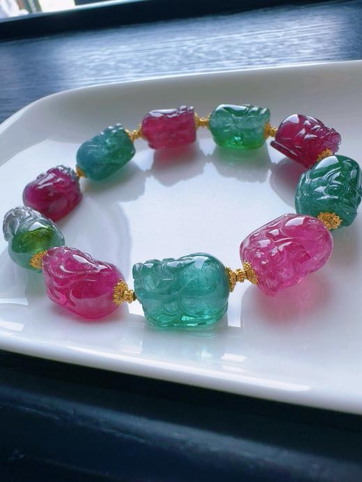 30.7g 雕刻碧玺手链 商品图1