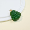 18K碧玉吊坠-佛公花扣头约29*36 商品缩略图0