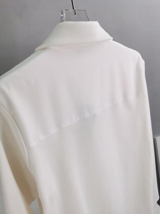 金属三角标 2024秋季新款 胸前贴布口袋 拼接半拉链翻领卫衣 Z-11895 商品图8