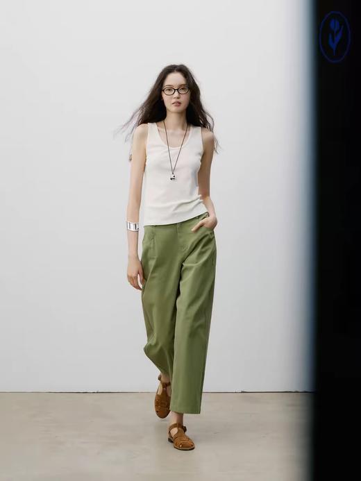 shyshystill/shy202404037/两色好版型建筑感长裤 商品图1