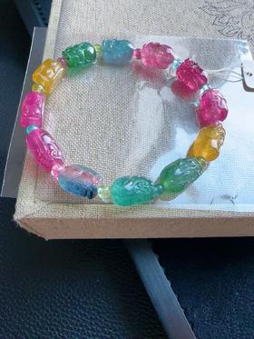 18.7g 雕刻碧玺手链